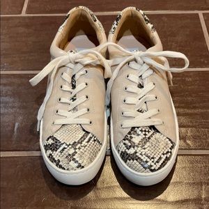 Size 7.5 snake print sneakers